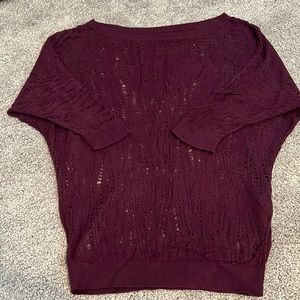 Express purple see-through top